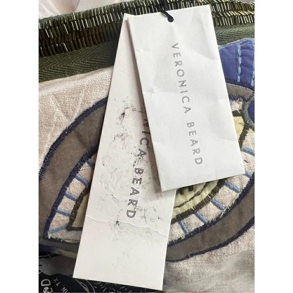 VERONICA BEARD Inga Embroidered Raw Silk Mini Skirt NWT Size 12